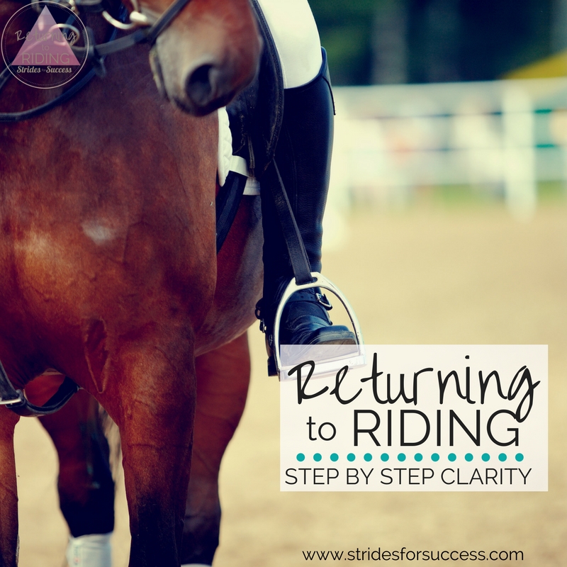 Returning to riding - step by step