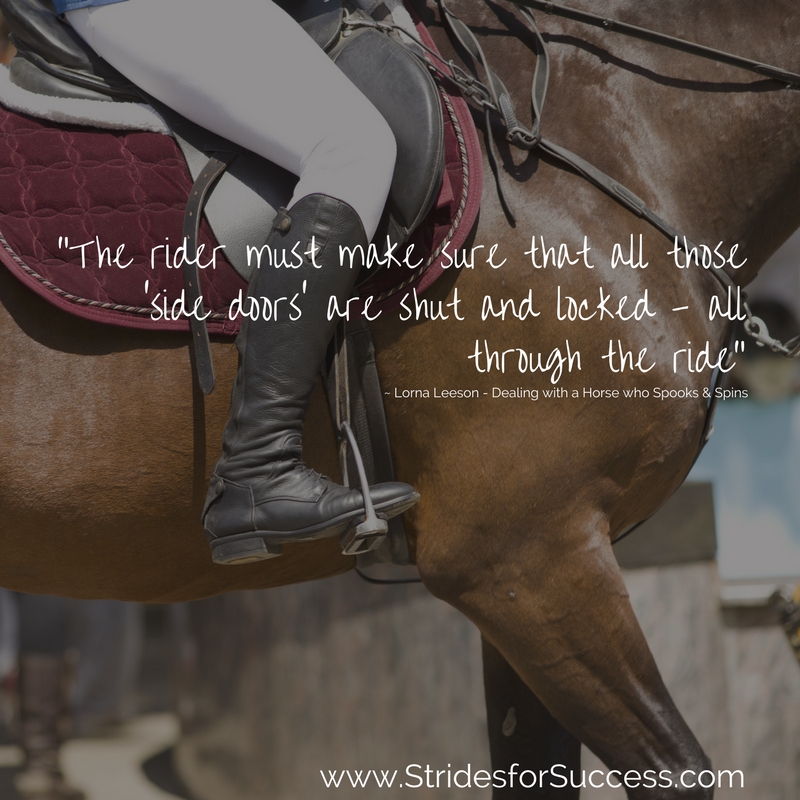 Dealing with a horse who spooks and spins