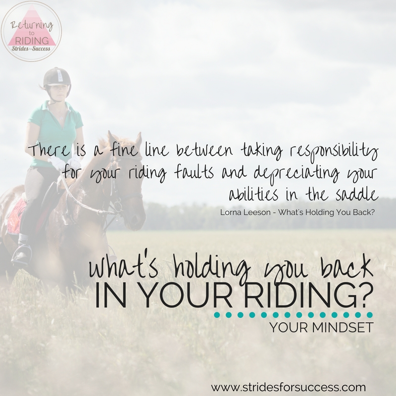 What's holding you back in your riding?